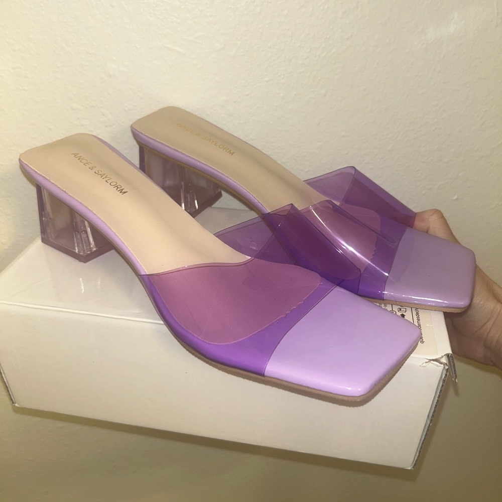 Women's Purple Heeled Sandals